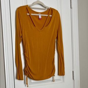 No Boundaries Mustard Long Sleeve Top